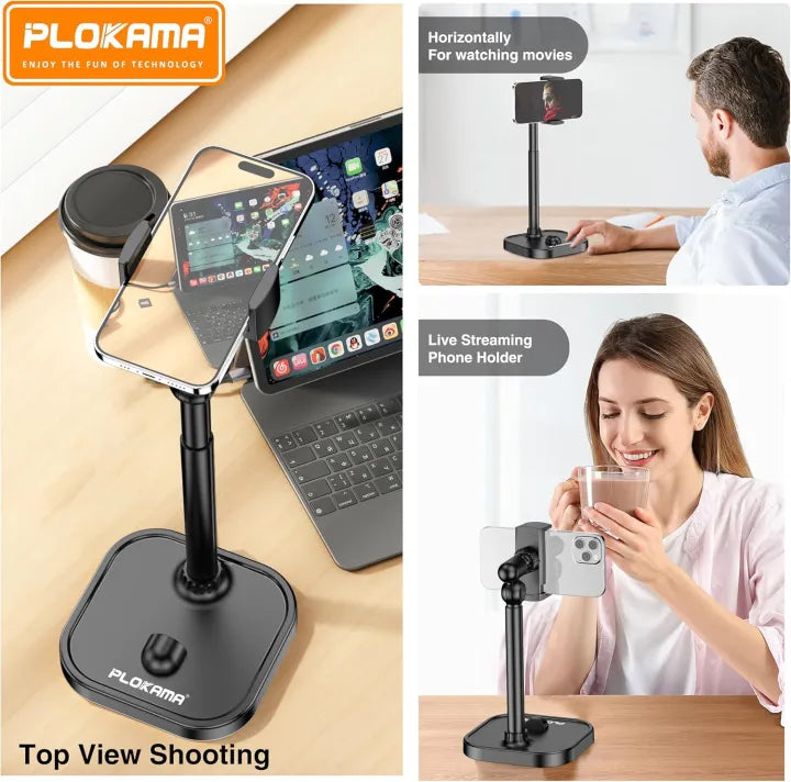 PLOKAMA DT-80 360° Rotating Adjustable Tabletop Stand