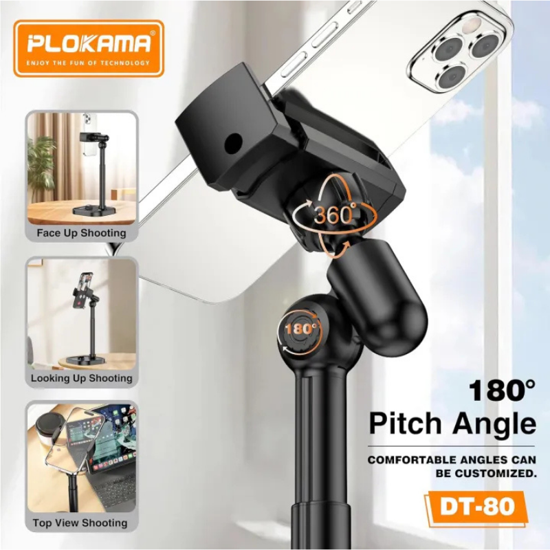 PLOKAMA DT-80 360° Rotating Adjustable Tabletop Stand Bazarcha