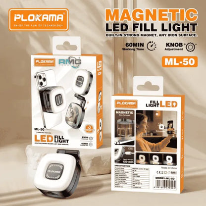 PLOKAMA ML-50 Mini LED Light with Mirror for Perfect Selfies Bazarcha