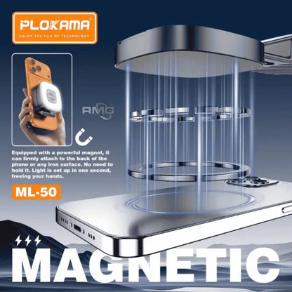PLOKAMA ML-50 Mini LED Light with Mirror for Perfect Selfies Bazarcha