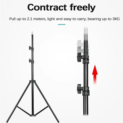 7 Feet Adjustable Foldable Tripod Stand - Heavy Duty Metal Stand Bazarcha