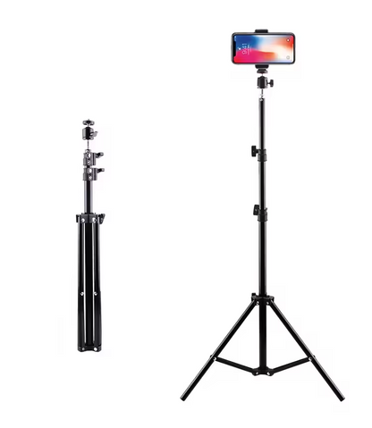 7 Feet Adjustable Foldable Tripod Stand - Heavy Duty Metal Stand Bazarcha