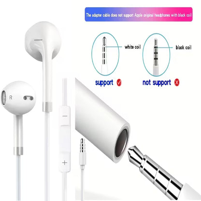 Premium Wired 3.5mm Stereo Earphones with Built-in Microphone Bazarcha