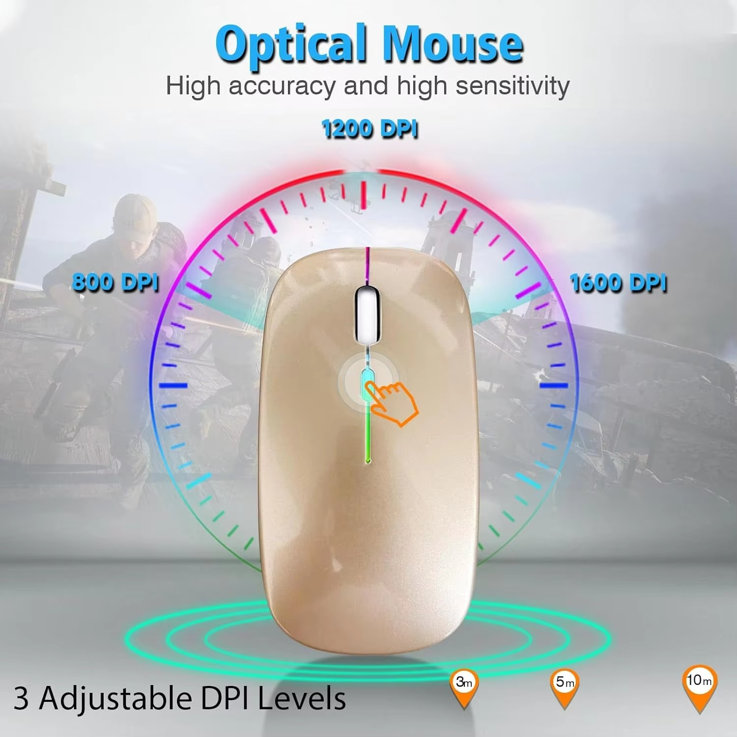 HP W10 Wireless Bluetooth Rechargeable Mouse Bazarcha