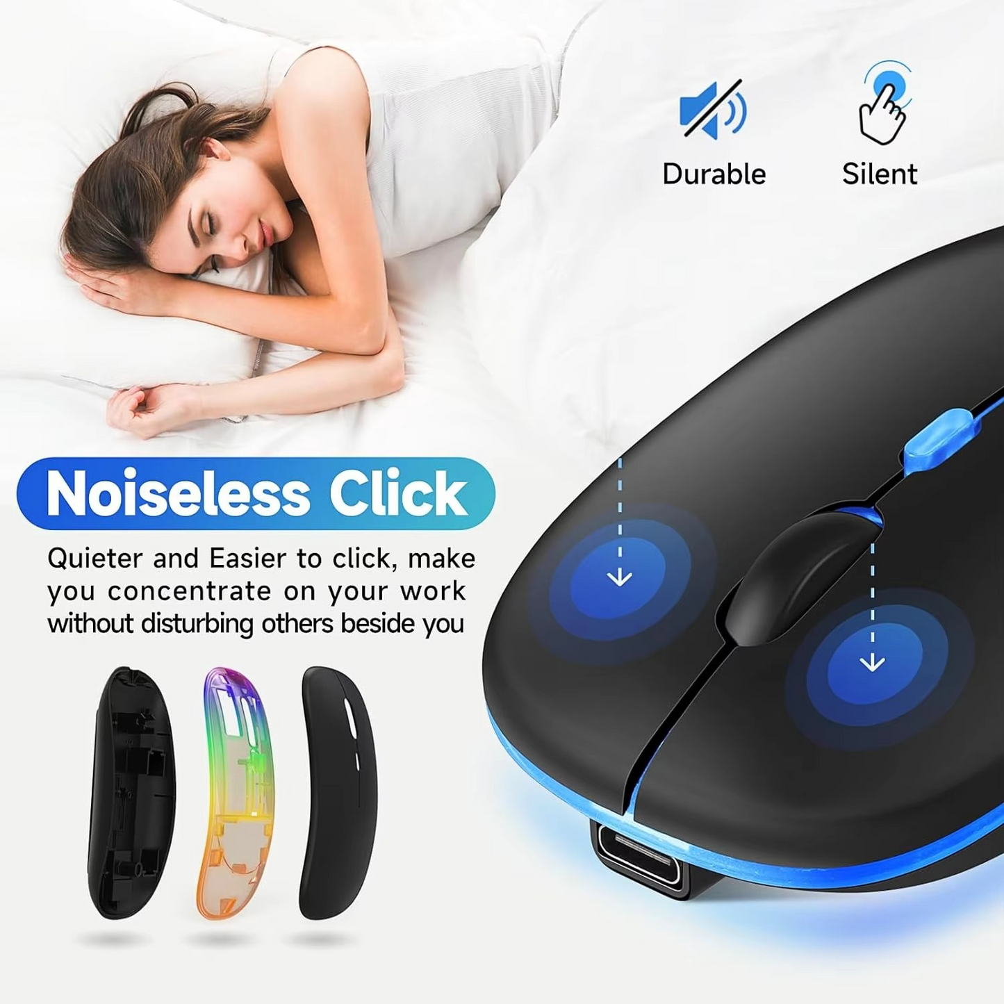 HP W10 Wireless Bluetooth Rechargeable Mouse Bazarcha