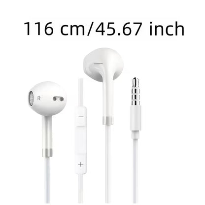 Premium Wired 3.5mm Stereo Earphones with Built-in Microphone Bazarcha