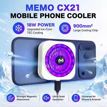 MEMO CX21 Mobile Cooling Fan with RGB for Gaming and Streaming Bazarcha