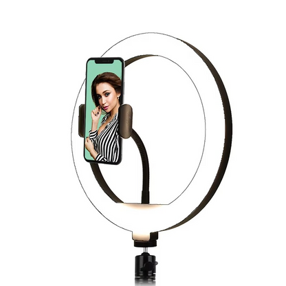 LED Ring Fill Light 26cm with Phone Holder & Flexible Arm - USB Powered Bazarcha