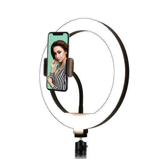 LED Ring Fill Light 26cm with Phone Holder & Flexible Arm - USB Powered Bazarcha