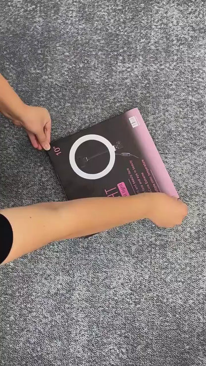 LED Ring Fill Light 26cm with Phone Holder & Flexible Arm - USB Powered