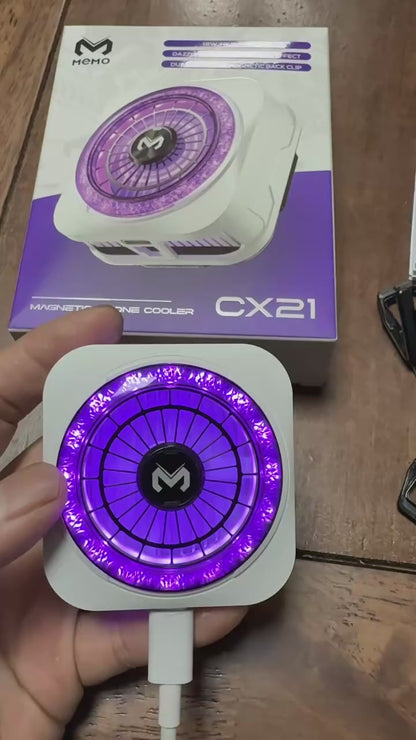 MEMO CX21 Mobile Cooling Fan with RGB for Gaming and Streaming