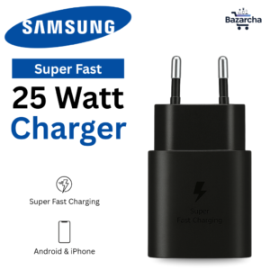 samsung 25w usb c pd super fast charging adapter with smart protection & type c output