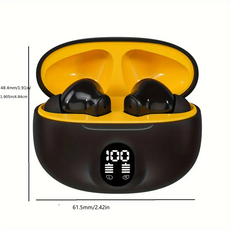 stereo 895b wireless bluetooth earbuds v5.4 with enc noise cancellation & led display stereo 895b wireless bluetooth earbuds v5.4 with enc noise cancellation & led display