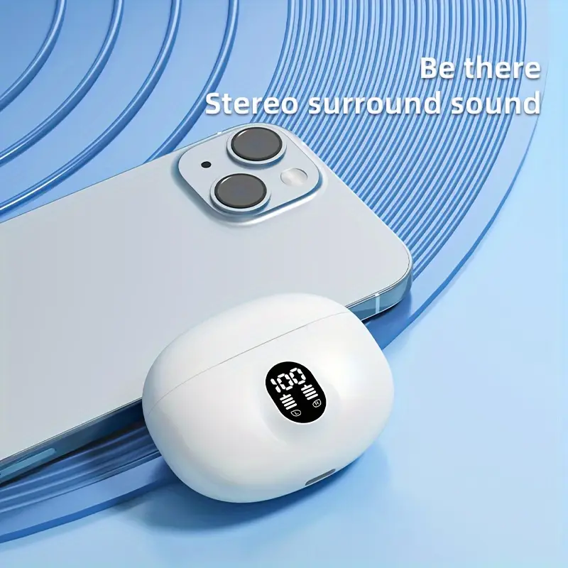 stereo 895b wireless bluetooth earbuds v5.4 with enc noise cancellation & led display stereo 895b wireless bluetooth earbuds v5.4 with enc noise cancellation & led display
